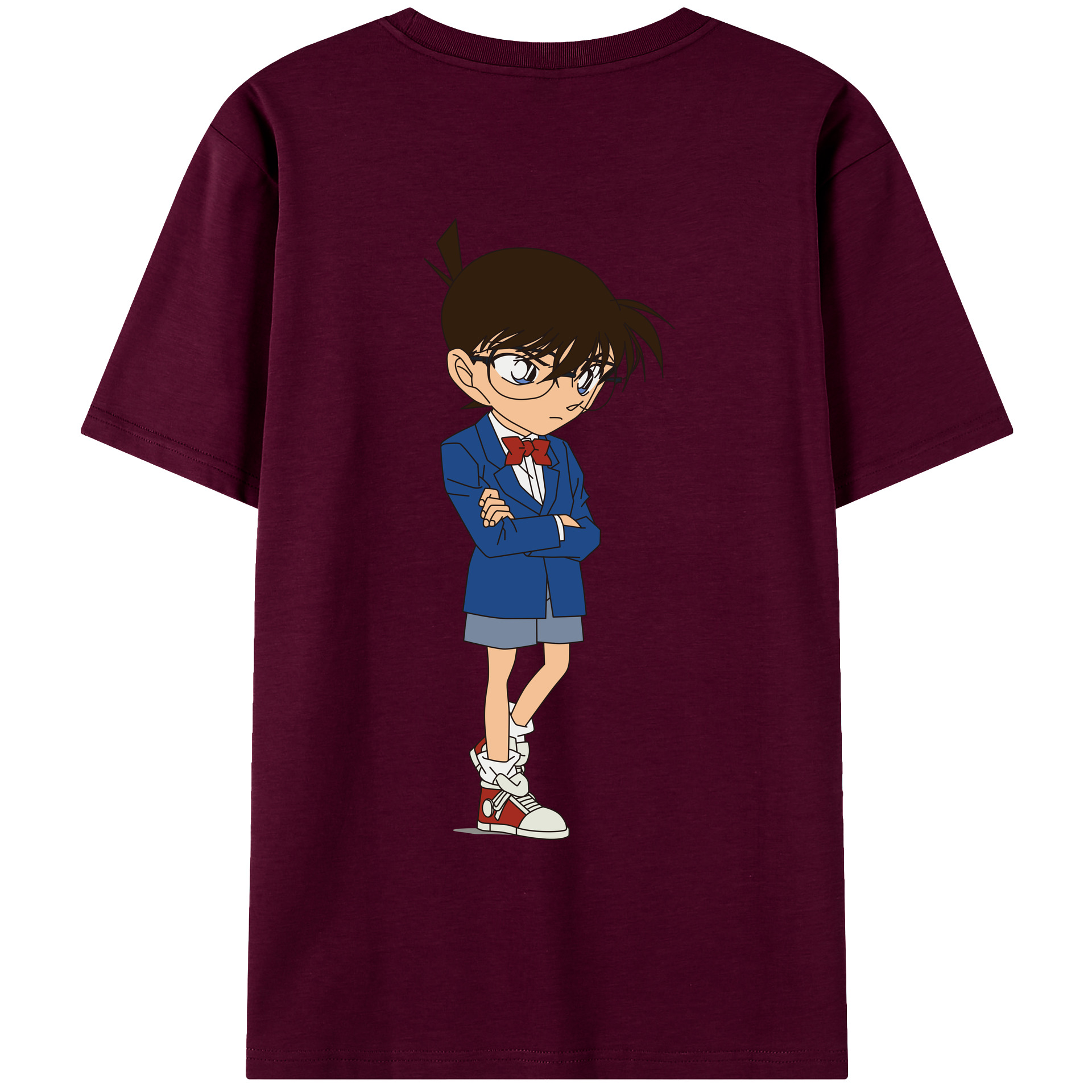 （画像用） 名探偵コナン 江戸川 コナン Detective Conan Conan Edogawa レディース半袖Tシャツ(バックプリント)